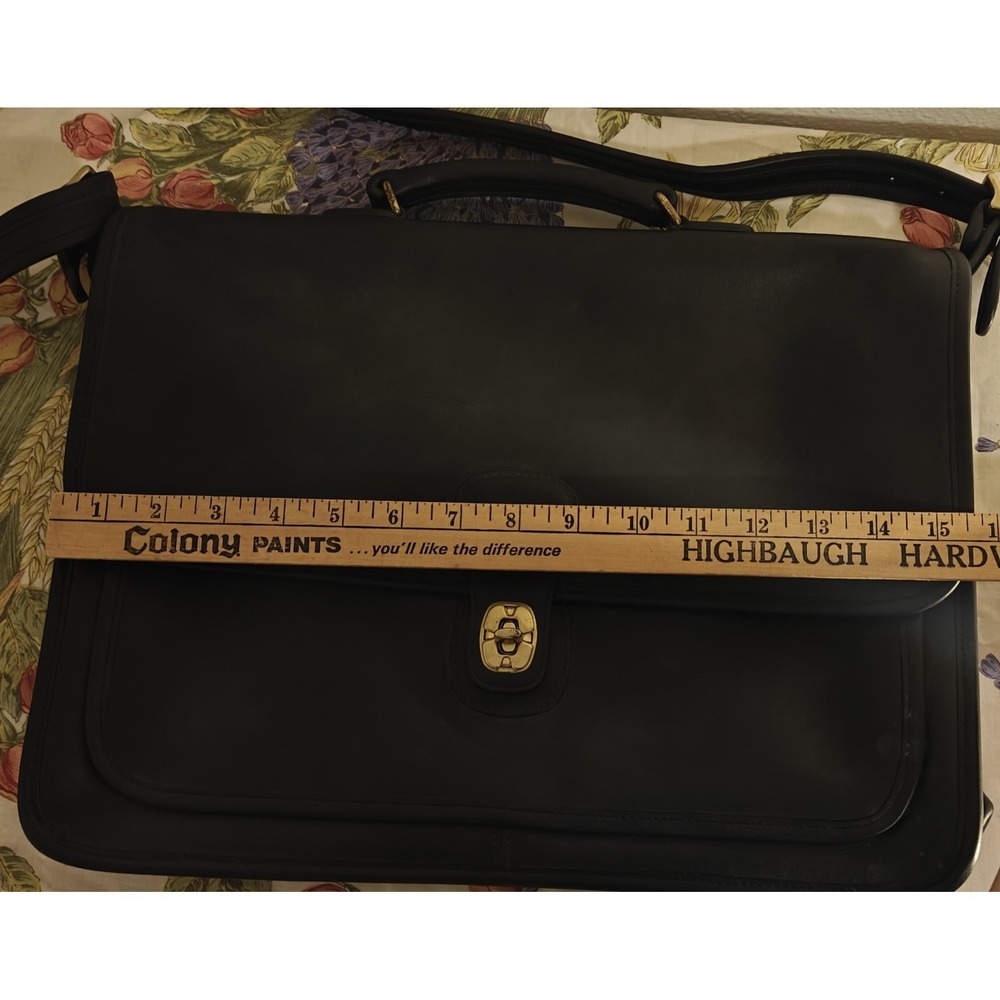 Vtg Coach Metropolitan Briefcase Bag 5180 Black Leather 1999 Devil Wears Prada 2 - Picture 3 of 16